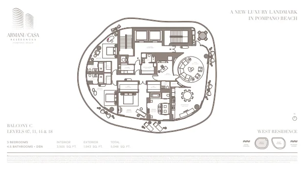 ARMANICASA Residences Pompano Beach floor plan 4
