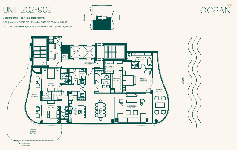Ocean580 floor plan 3