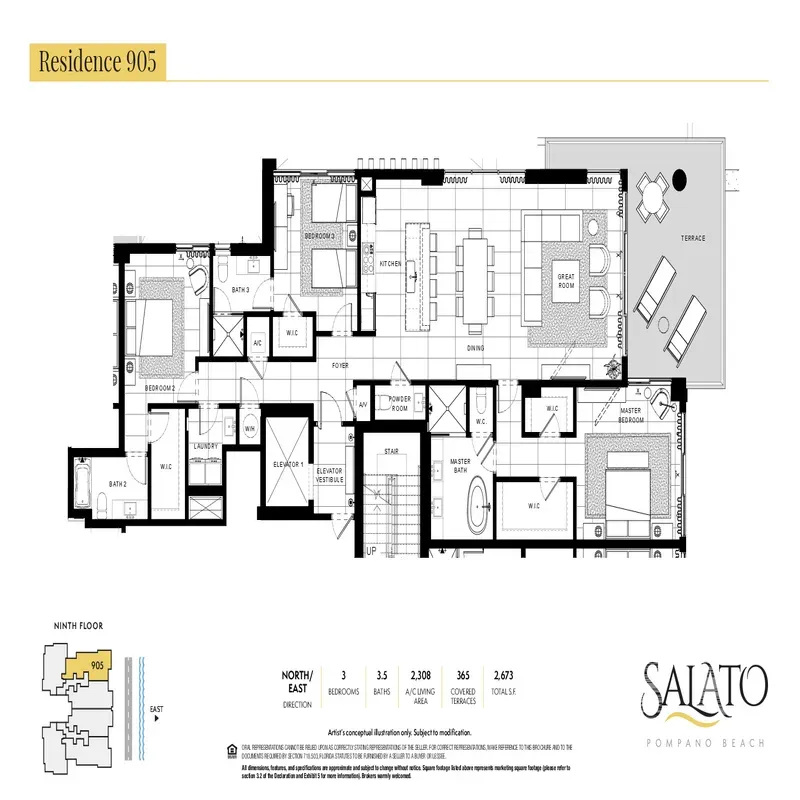 SALATO Pompano Beach floor plan 1