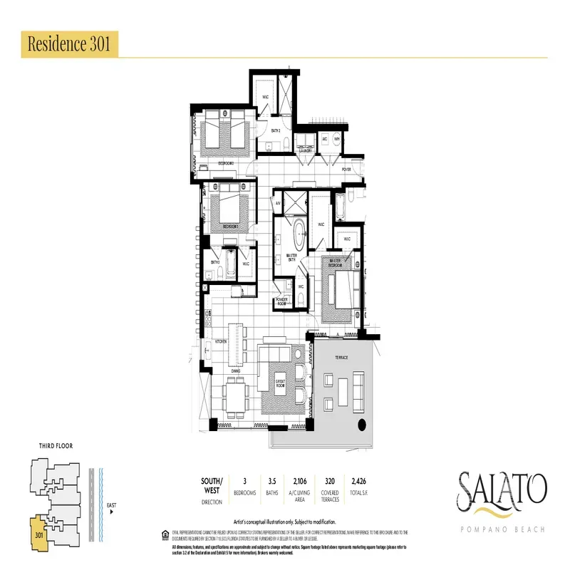 SALATO Pompano Beach floor plan 2