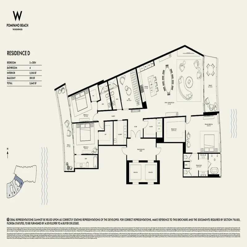 W Pompano Beach Hotel & Residences floor plan 1